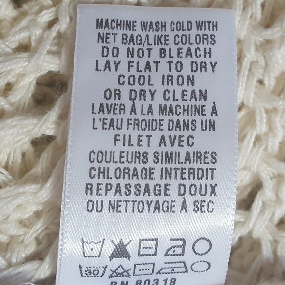 Lucky Linen Blend Open Weave Cardigan Cover-up - Picture 7 of 7